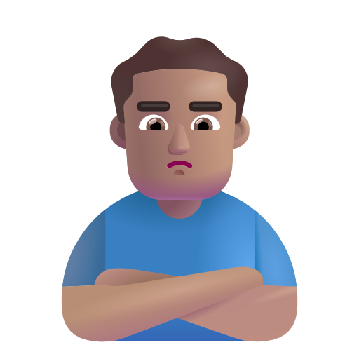 Homme Qui Boude: Peau Moyenne