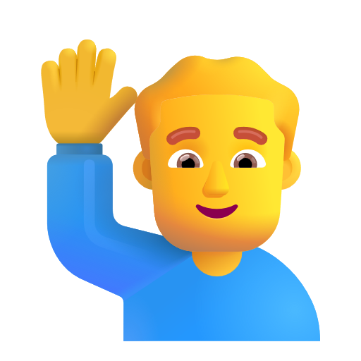 Homme Qui Lève La Main