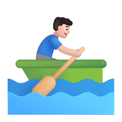 Rameur Dans Une Barque: Peau Claire