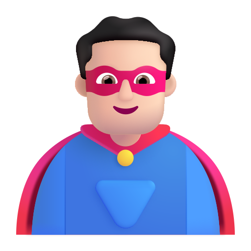 Super-Héros Homme: Peau Claire