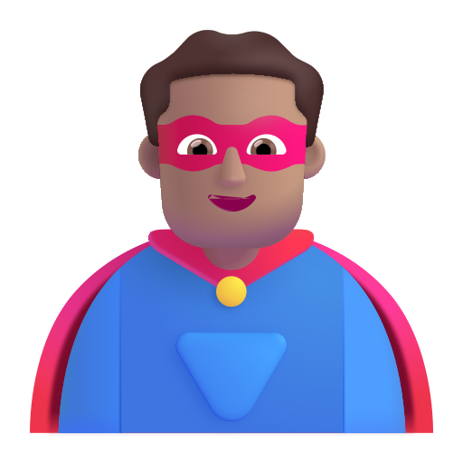 Super-Héros Homme: Peau Moyenne