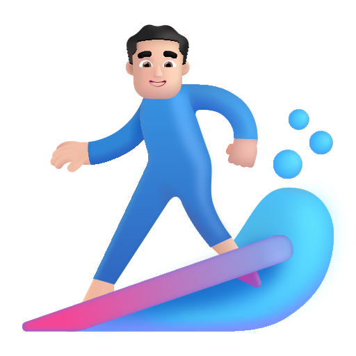 Surfeur: Peau Claire