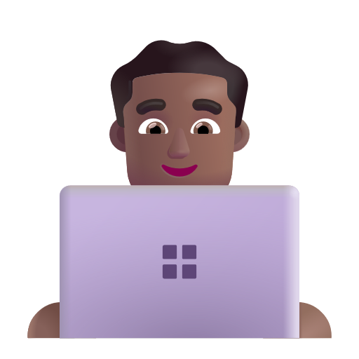 Informaticien: Peau Moyennement Foncée