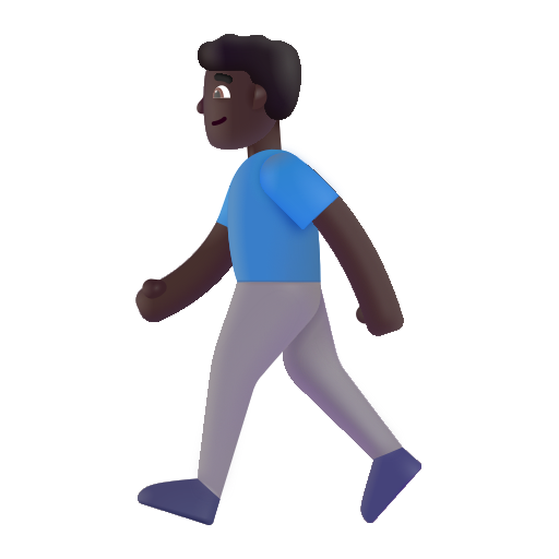 Homme Qui Marche: Peau Foncée