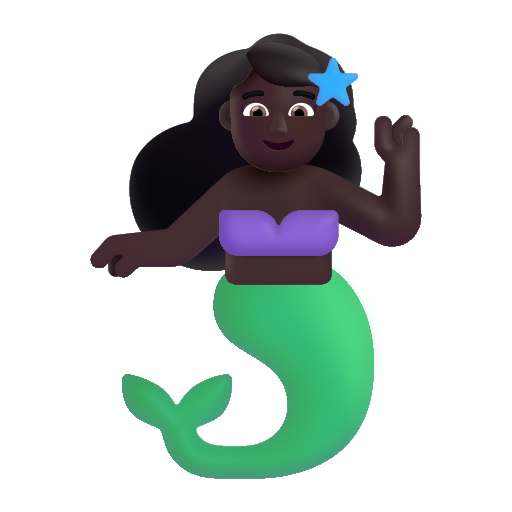 Sirène: Peau Foncée