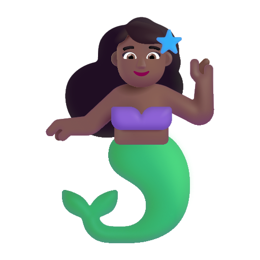 Sirène: Peau Moyennement Foncée
