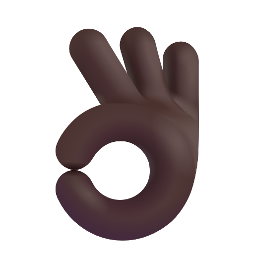 Signe OK: Peau Foncée