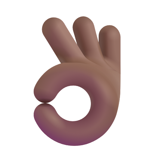 Signe OK: Peau Moyennement Foncée