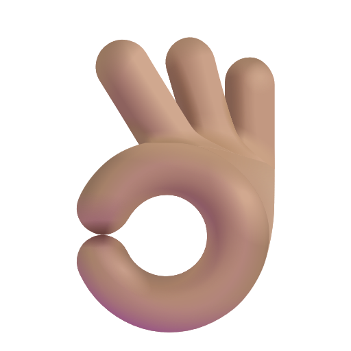 Signe OK: Peau Moyenne