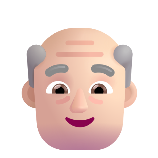 Homme Âgé: Peau Claire