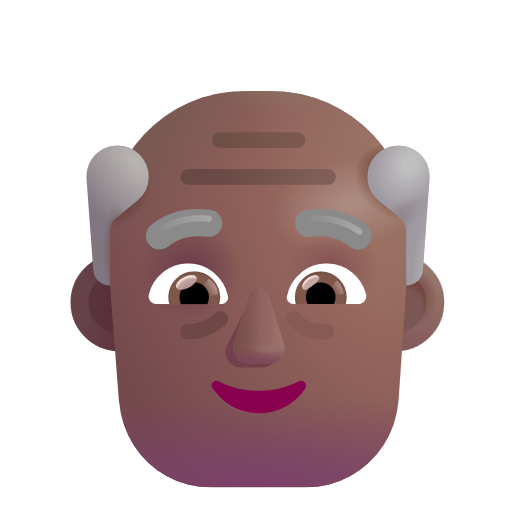 Homme Âgé: Peau Moyennement Foncée