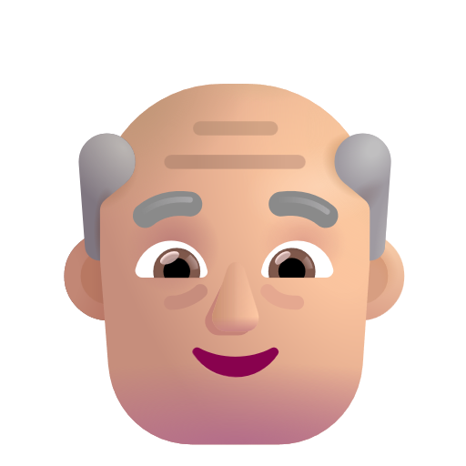 Homme Âgé: Peau Moyennement Claire