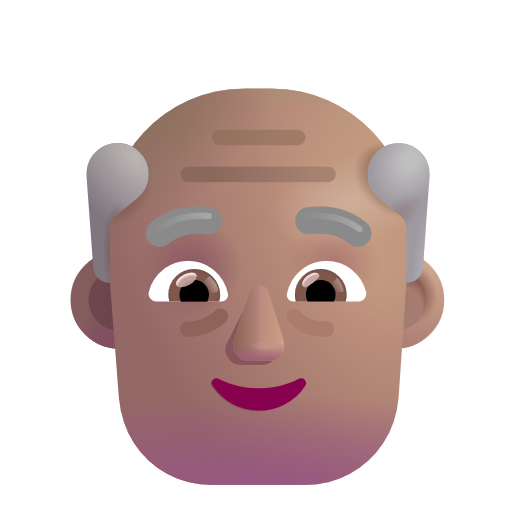 Homme Âgé: Peau Moyenne