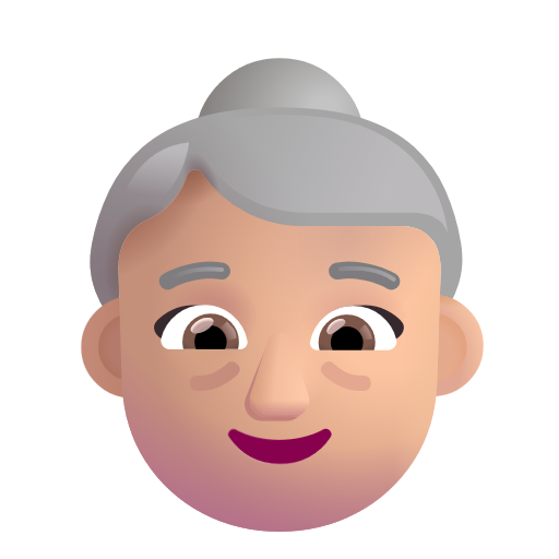 Femme Âgée: Peau Moyennement Claire