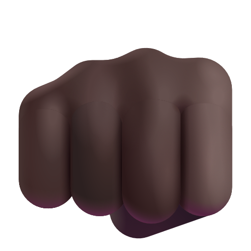 Poing De Face: Peau Foncée