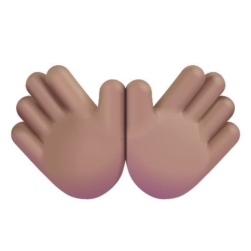 Mains Ouvertes: Peau Moyenne