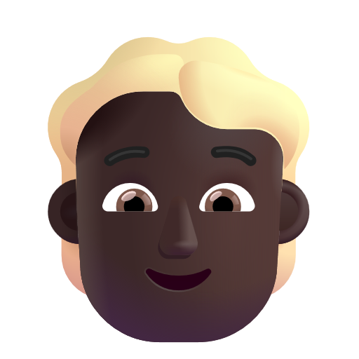 Personne: Peau Foncée, Cheveux Blonds