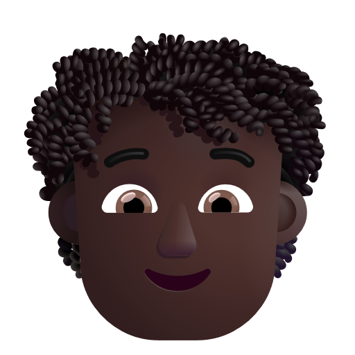 Personne: Peau Foncée, Cheveux Bouclés