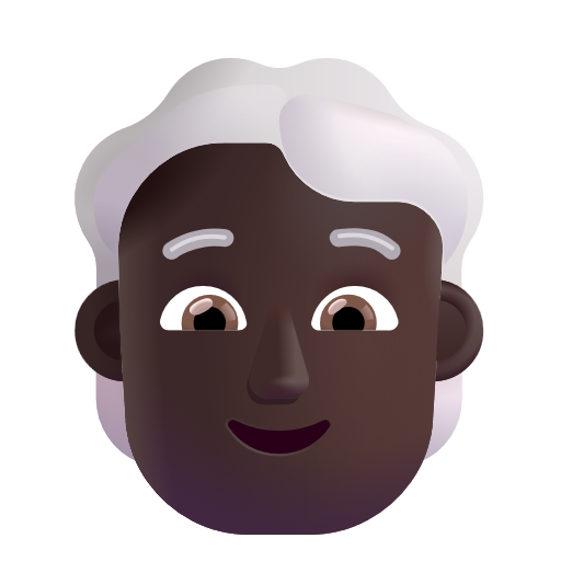 Personne: Peau Foncée, Cheveux Blancs