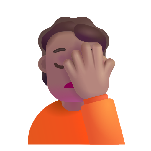 Personne Avec La Paume Sur Le Visage: Peau Moyenne
