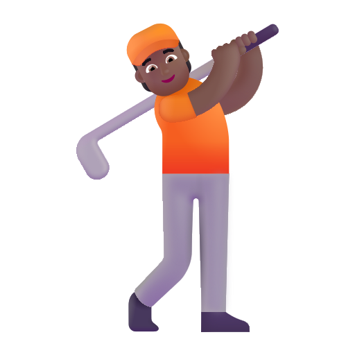 Joueur De Golf: Peau Moyennement Foncée