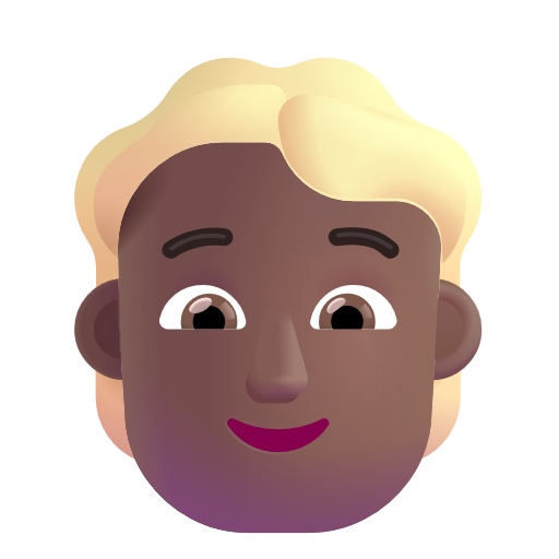 Personne: Peau Moyennement Foncée, Cheveux Blonds
