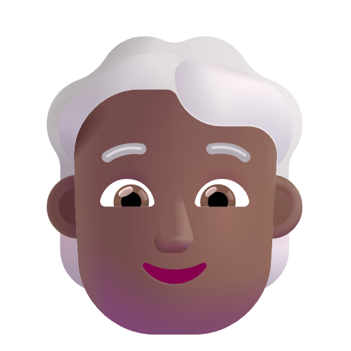Personne: Peau Moyennement Foncée, Cheveux Blancs