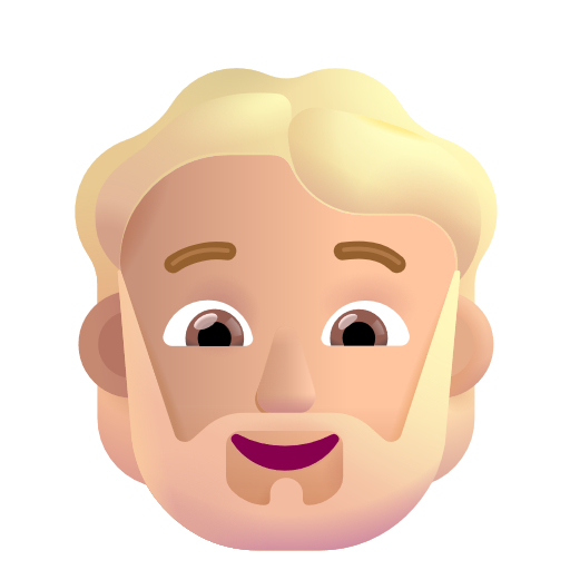 Personne: Peau Moyennement Claire, Barbe
