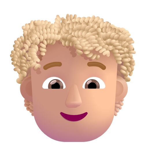 Personne: Peau Moyennement Claire, Cheveux Bouclés