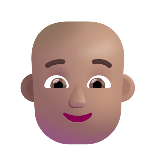 Personne: Peau Moyenne, Chauve