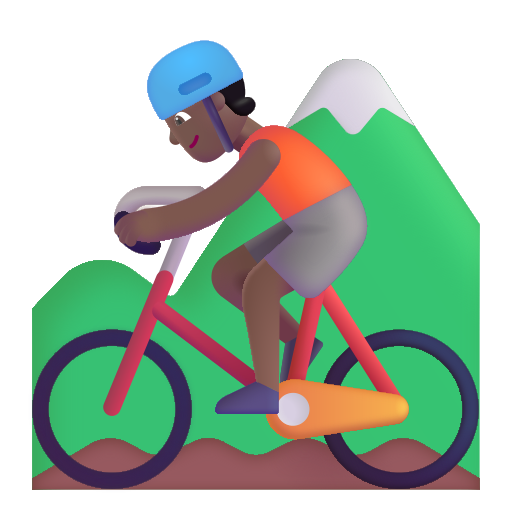 Personne En VTT: Peau Moyennement Foncée