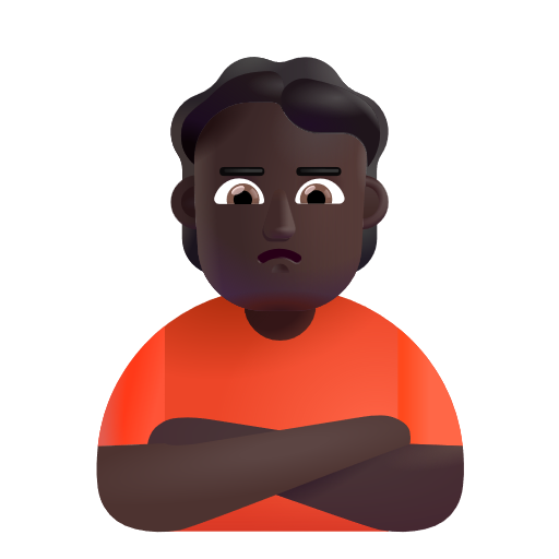 Personne Qui Boude: Peau Foncée