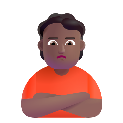Personne Qui Boude: Peau Moyennement Foncée
