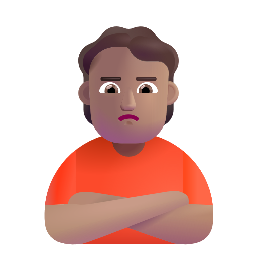 Personne Qui Boude: Peau Moyenne