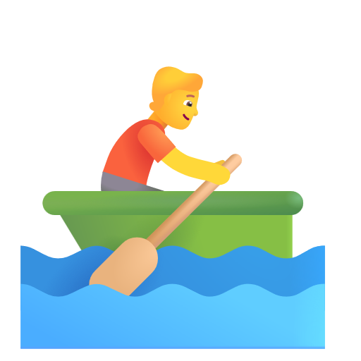 Personne Ramant Dans Une Barque