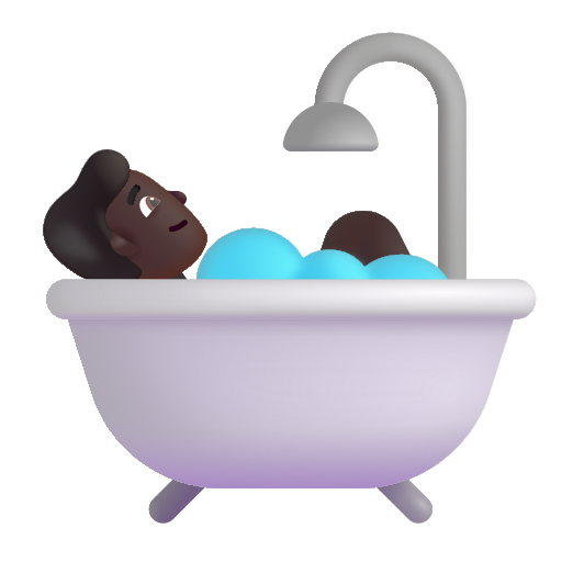 Personne Prenant Un Bain: Peau Foncée