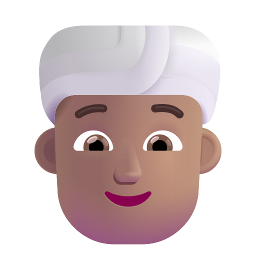 Personne En Turban: Peau Moyenne
