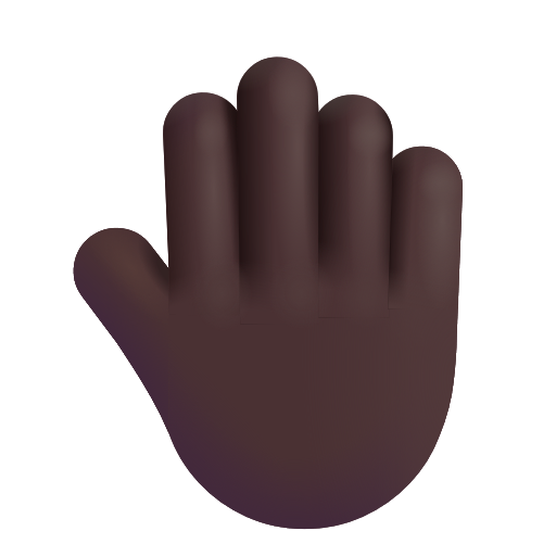 Dos De Main Levée: Peau Foncée