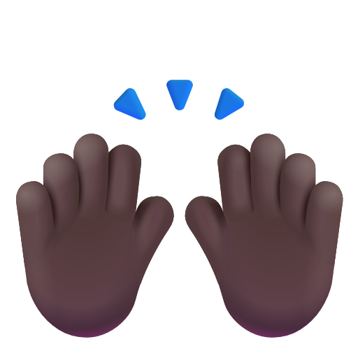 Mains Levées: Peau Foncée