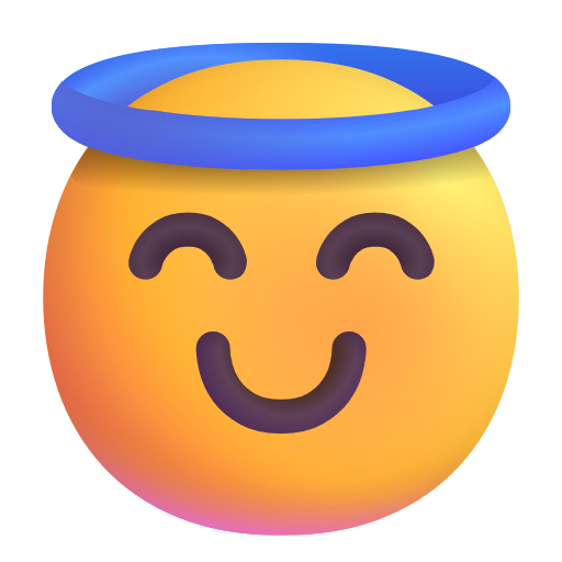 Visage Souriant Avec Auréole