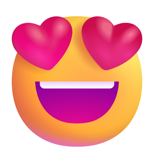 Visage Souriant Avec Yeux En Forme De Cœur