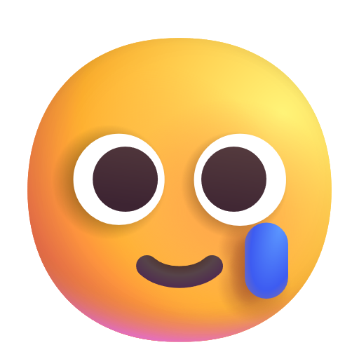 Visage Souriant Avec Une Larme