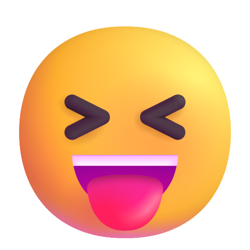 Visage Qui Tire La Langue Les Yeux Plissés