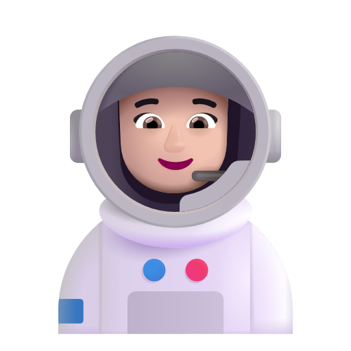Astronaute Femme: Peau Claire