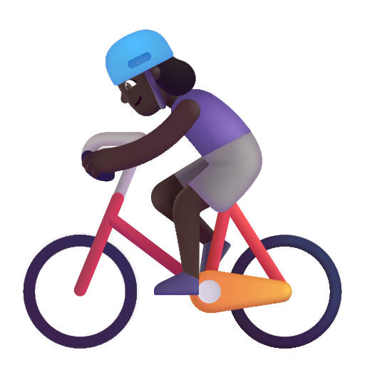 Cycliste Femme: Peau Foncée