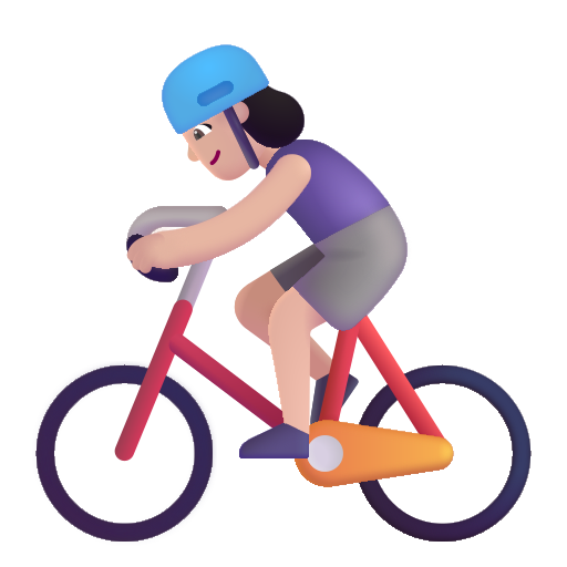 Cycliste Femme: Peau Claire