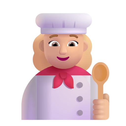 Cuisinière: Peau Moyennement Claire