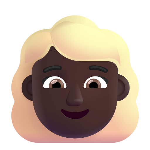 Femme: Peau Foncée, Cheveux Blonds