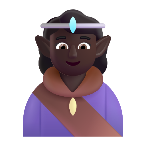 Elfe Femme: Peau Foncée