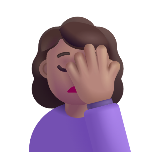 Femme Avec La Paume Sur Le Visage: Peau Moyenne